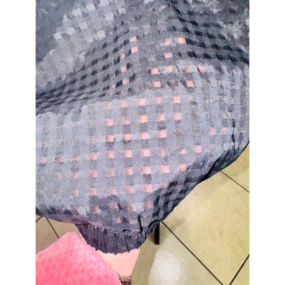 Fabletics Cleo Black Checkered Lightweight Full-Zip Jacket Womens L Workout Gym - Picture 7 of 12